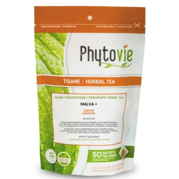 Phytovie - malva + sene laxative herbal tea - 50 tea bags Sale