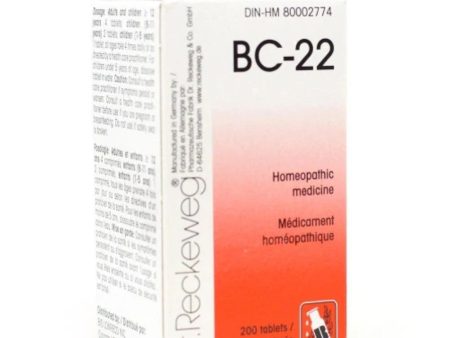 Dr. reckeweg 
- bc-22 20g - 200 tabs Sale