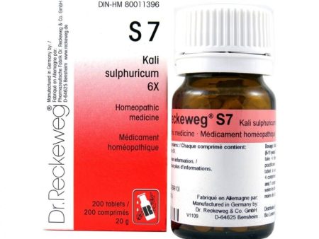 Dr reckeweg - s7 - kali sulphuricum 6x - 200 tablets Fashion